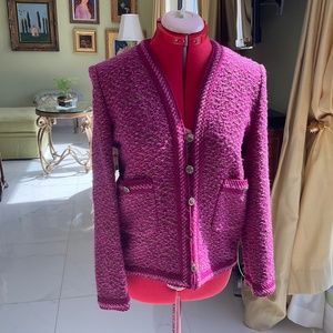 VINTAGE CASTLEBERRY JACKET.  CHERRY COLOR.  SIZE 10 (FITS LIKE A SNUG 8).